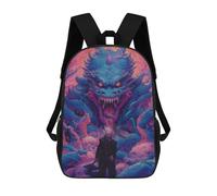 sinyumoney Dragon Confrontation Fantasy Battle Scene Kids Backpacks,3D Personalized School Bookbags for Boys Girls Large Schoolbags Casual Daypack 17inch