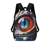 sinyumoney Dragon Eye Close-Up-1 Kids School Backpack 3D Printed Backpacks Fashion School Bag Rucksacks for Boys Elementary And Middle School Students 17inch