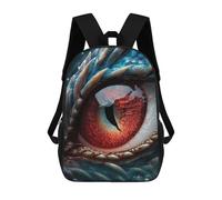 sinyumoney Dragon Eye Close-Up Backpacks Kids School Backpack School Bag 3D Printed School Bag for Boys Elementary And Middle School Students 17inch