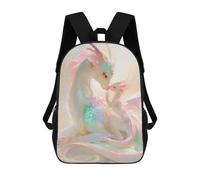 sinyumoney Dragon Family Fantasy Artwork Backpack School Bag Travel College Rucksack Backpacks for Girl, Teen Girls 17inch