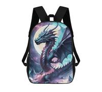 sinyumoney Dragon Fantasy Galaxy 2 School Bag Bookbag 3D Printed Children's Backpacks for Kids Boy Girl Book Bags Kids School Bag Travel Rucksacks 17inch