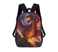 sinyumoney Dragon Fire Fantasy Artwork Backpack School Bag Business Durable Laptop Bag for Boys/Girls/Teenagers 17inch