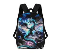 sinyumoney Dragon Gateway Landscape 3D Printed Kids School Bag Rucksacks Children's School Fashion Casual Back Pack High Capacity Travel Book Bags Backpack for Kids 17inch