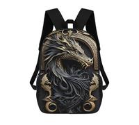 sinyumoney Dragon Glory Art Deco Backpack School Bag Business Durable Laptop Bag- Perfect for Travel, Work And Daily Use 17inch