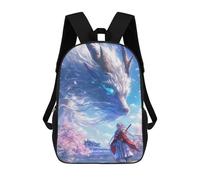sinyumoney Dragon Guardian Fantasy Artwork Kids Backpacks Children Bag,Anime Bag,Large Capacity Kids Backpack, 3D Printed Children's,Student Schoolbag,Kids Boys Girls School Bag 17inch