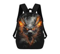 sinyumoney Dragon Head Art Print -3 3D Printed 17inch Kids School Bag Rucksacks Children's School Fashion Casual Back Pack High Capacity Travel Book Bags