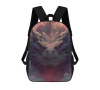 sinyumoney Dragon Head in Clouds -1 3D Printed 17inch Kids School Backpack School Bag Fashion Rucksacks for Boys Elementary And Middle School Students