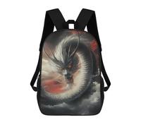 sinyumoney Dragon in Clouds Art Print Backpack Kids School Bag Boys Cartoon 3D Print Students Schoolbag Laptop Daypack for Boys Girls 17inch