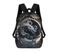 sinyumoney Dragon in Clouds Mystical Artwork 3D Printed Children's School Backpack for Kids Travel Rucksacks Book Bags Kids School Bag 17inch