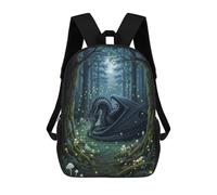 sinyumoney Dragon in Enchanted Forest School Bags Lightweight Schoolbag Dayback Bookbag College for Teenage Girls Boys Women Men 17inch