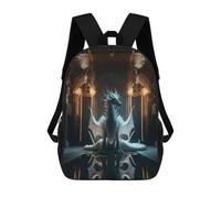 sinyumoney Dragon in Gothic Hall Rucksack Lightweight Casual Daypack School Backpacks for School/Work/Travel 17inch