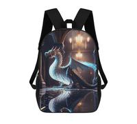 sinyumoney Dragon in Grand Hall -2 Backpack for School 3D Printed Boys Girls School BagChildren Bookbag Travel Rucksack 17inch
