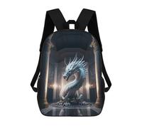 sinyumoney Dragon in Grand Hall -3 School Bags Large Lightweight Casual Backpack for Camping Outdoor Adventures And Daily Travel 17inch