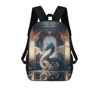 sinyumoney Dragon in Grand Hall -4 School Backpack Water Resistant Computer Rucksack for Teenage Girls Boys Women Men 17inch