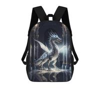 sinyumoney Dragon in Grand Hall School Bag 3D Printed Children's School Backpack Casual Fashion Travel Backpacks for Kids School Students 17inch