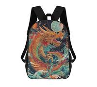 sinyumoney Dragon in Space Art Print School Backpack for Girls 17inch Casual Daypack Lightweight Rucksack Boy Girl Backpack for Middle School Students