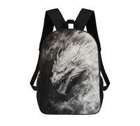sinyumoney Dragon in The Clouds - Charcoal Drawing 3D Printed Children's School Backpack for Kids High Capacity Travel Rucksacks 17 Inch Book Bags Kids