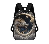 sinyumoney Dragon in The Moonlit Sky Rucksack Rucksack Casual Daypacks School Work Travel Bag for Camping Outdoor Adventures And Daily Travel 17inch