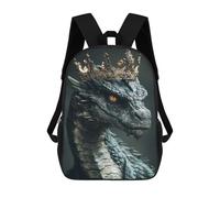sinyumoney Dragon King Backpack School Rucksack Casual Daypacks School Work Travel Bag for Men/Women 17inch
