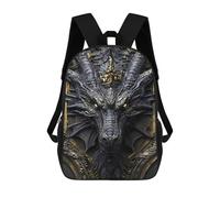 sinyumoney Dragon King Head Art Deco Backpack School Lightweight Airport College Students Back Pack for Campus Outdoor Travel Sports 17inch