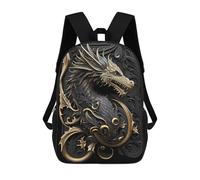 sinyumoney Dragon Monarch Art Deco Backpack School Bag High Secondary School Bags Casual Backpack - Perfect for Travel, Work And Daily Use 17inch