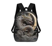 sinyumoney Dragon Moon Myth -1 Children's School Backpack 3D Printed for Kids Travel Rucksacks Book Bags Kids School Bag 17inch