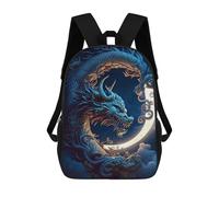 sinyumoney Dragon Moon Mythology Art School Backpack Daypacks Business Backpack Water Resistant Bookbag - Perfect for Travel, Work And Daily Use 17inch