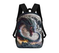 sinyumoney Dragon Moon Rising Backpack 3D Print Kids Bag Elementary Students Daypack Lightweight School Bag for Children Girls Boys Nursery Lunch Pack 17inch