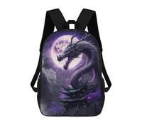 sinyumoney Dragon Moonlit Palace Backpack School Bag Lightweight Casual Daypack School Backpacks for Girl, Teen Girls 17inch