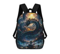 sinyumoney Dragon Mythical Fantasy School Backpack Daypacks Business Backpack Water Resistant Bookbag for School/Work/Travel 17inch