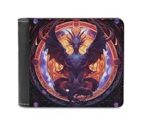 sinyumoney Dragon of The Celestial Plane 3D Print Clutch Purse Card Slots ID Banknote Compartments Soft Convenient Leather Men's Wallet 11.7cm*9.5cm