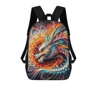 sinyumoney Dragon of The Prism Realms Backpack School Lightweight Schoolbag Dayback Bookbag College for Men/Women 17inch