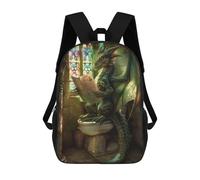 sinyumoney Dragon on Toilet Newspaper Backpack School Bag Large School Backpack for Boys for Teenage Girls Boys Women Men 17inch