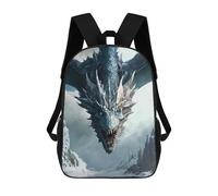sinyumoney Dragon Over Snowy Peaks Backpack School Bag Water Resistant Travel Backpack Computer Bag for Teenage Girls Boys Women Men 17inch