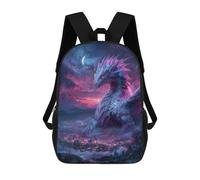 sinyumoney Dragon Overlooking City at Night Backpack School Large Water Resistant Laptop Backpack for Teenage Girls Boys Women Men 17inch
