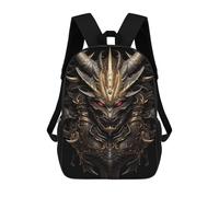 sinyumoney Dragon Samurai Emperor Kids Backpack Girls 3D School Bags Children's 17 Inch Rucksack Toddler Schoolbag,Casual Daypacks Fashion Bookbag Bag
