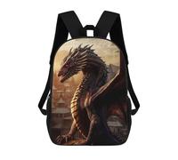 sinyumoney Dragon Sentinel School Backpack Large Water Resistant Laptop Backpack for Girls Boys Teenage 17inch
