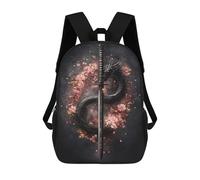 sinyumoney Dragon Sword with Cherry Blossoms -3 School Bags School Secondary High School College Backpack Travel for Men, Women & Teenage Boys 17inch