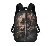 sinyumoney Dragon Sword with Cherry Blossoms -4 Rucksack Rucksack Casual Daypacks School Work Travel Bag for Men, Women & Teenage Boys 17inch