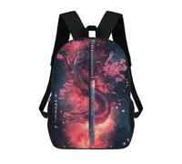 sinyumoney Dragon Sword with Cherry Blossoms Backpack School Large School Backpack for Boys for Teenage Girls Boys Women Men 17inch