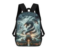 sinyumoney Dragon Temple Stormscape School Bags Fashion Stationery Backpack Waterproof Casual Daypacks for School/Work/Travel 17inch
