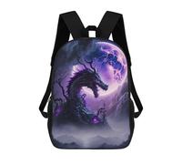 sinyumoney Dragon Under The Moonlit Sky -1 Backpack School Rucksack Casual Daypacks School Work Travel Bag for Camping Outdoor Adventures And Daily Travel 17inch