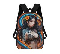 sinyumoney Dragon Woman 3D Printed Children's School Backpack for Kids High Capacity Travel Rucksacks 17 Inch Book Bags Kids