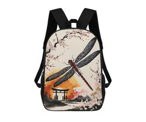 sinyumoney Dragonfly Japan Painting School Backpack Lightweight Schoolbag Dayback Bookbag College for Teenage Girls Boys Women Men 17inch