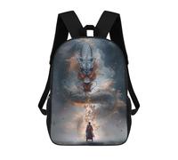 sinyumoney Dragon's Ascension Epic Fantasy Art Kids Backpack,School Backpack Kids School Bag 3D Printed Cartoon Large Capacity Backpack for Kids Boys And Girls 17inch