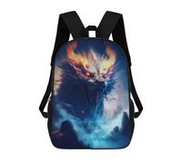 sinyumoney Dragon's Breath Fantasy Artwork Backpack School Rucksack Casual Daypacks School Work Travel Bag for Men, Women & Teenage Boys 17inch