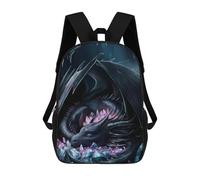 sinyumoney Dragon's Crystal Lair School Bags Daypacks Business Backpack Water Resistant Bookbag for Men, Women & Teenage Boys 17inch
