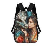 sinyumoney Dragons Embrace Backpack School Bag Large Water Resistant Laptop Backpack for School/Work/Travel 17inch