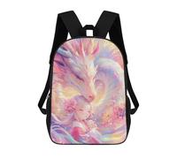 sinyumoney Dragon's Embrace Fantasy Artwork Backpack School Water Resistant Travel Backpack Computer Bag - Perfect for Travel, Work And Daily Use 17inch