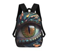 sinyumoney Dragon's Eye Gaze -3 Kids School Backpack 3D Printed Backpacks Fashion School Bag Rucksacks for Boys Elementary And Middle School Students 17inch